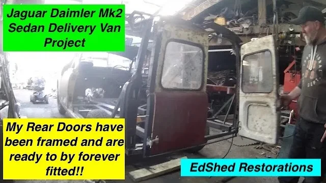 Jaguar Daimler MK2 Sedan Delivery Van Project Rear door frame is finished so lets get it all fitted!