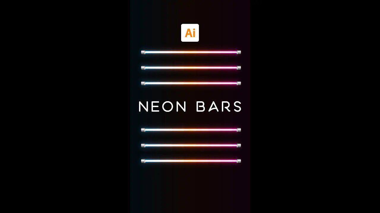 Neon Bars Adobe Illustrator tutorial #Shorts