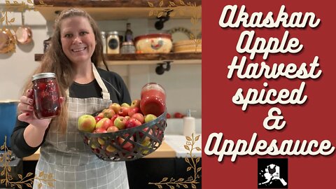 Alaskan Fall Apple Harvest | spiced pickled Crabapples | Spiced Apple Sauce