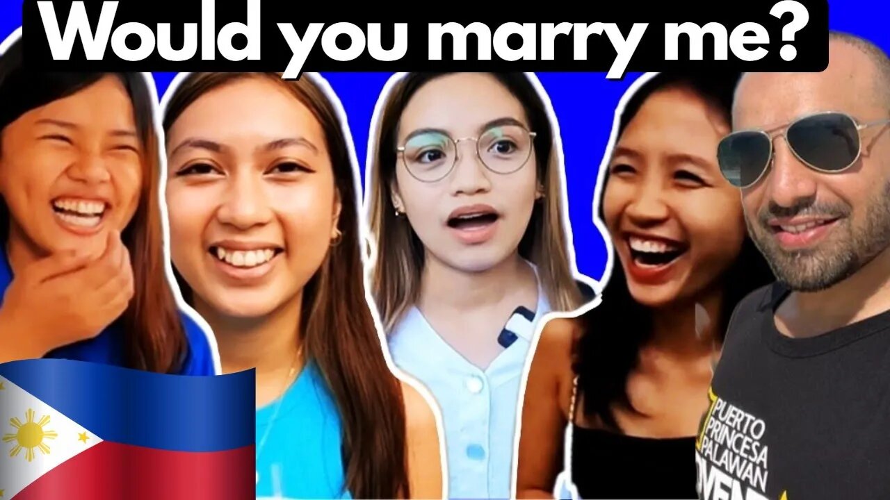 Asking Filipinas in the Philippines to marry me (street interviews)