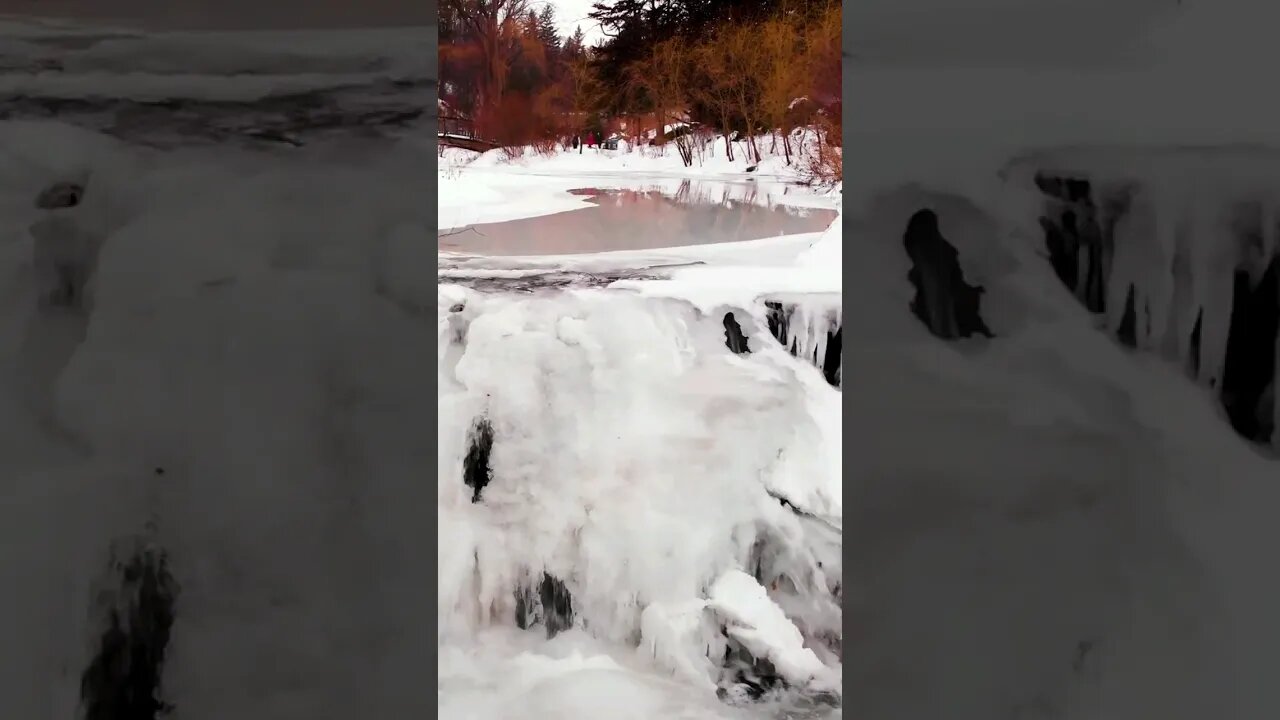 Frozen waterfall #shorts