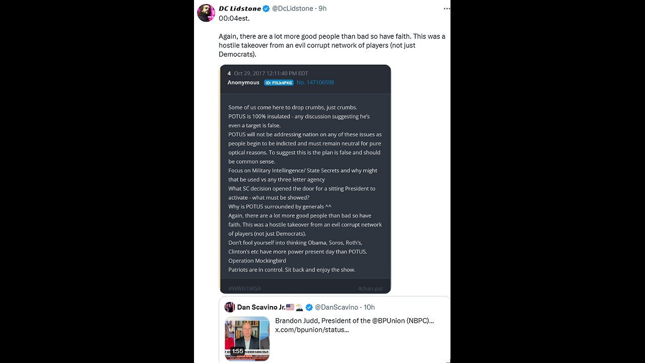 Dan Scavino Jr.🦅-Brandon Judd To be clear, we never have and never will endorse Biden.