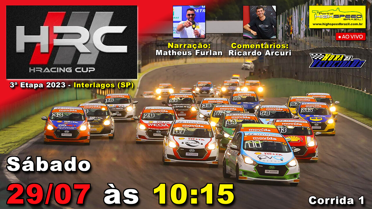 🔴 HRACING CUP | Corrida 1 | 3ª Etapa 2023 | Interlagos | Ao Vivo