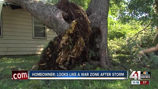 KCK woman recounts roof falling in during storm