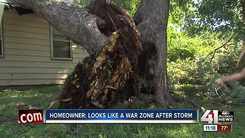 KCK woman recounts roof falling in during storm