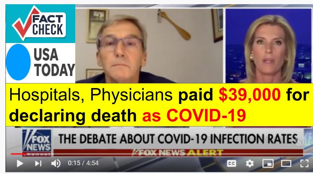 Dr. Scott Jensen With Laura Ingraham - questions CDC guidelines skewing High COVID Numbers