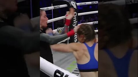 Jayme Hinshaw Came out swinging and didn’t stop! She takes on BKFC vet Charisa Sweetheart at KM3