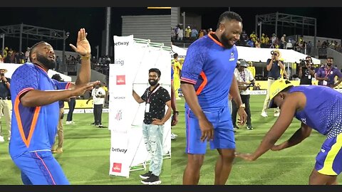 Dwayne Bravo bows down to Kieron Pollard after MINY skipper teases him with ‘fly back home’ WATCH