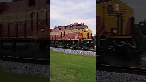 Florida East Coast Railway FEC-107 at Daytona Beach Golf Club July 16 2023 #railfanrob #fec107