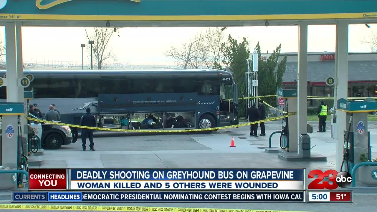 One dead, 5 injured in greyhound bus shooting in Kern County