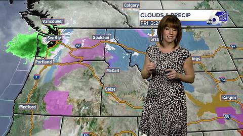 A stormy holiday weekend ahead with snow flying in the mountains!