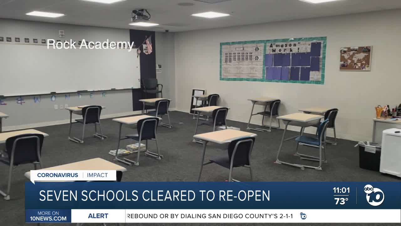 Seven schools cleared to reopen