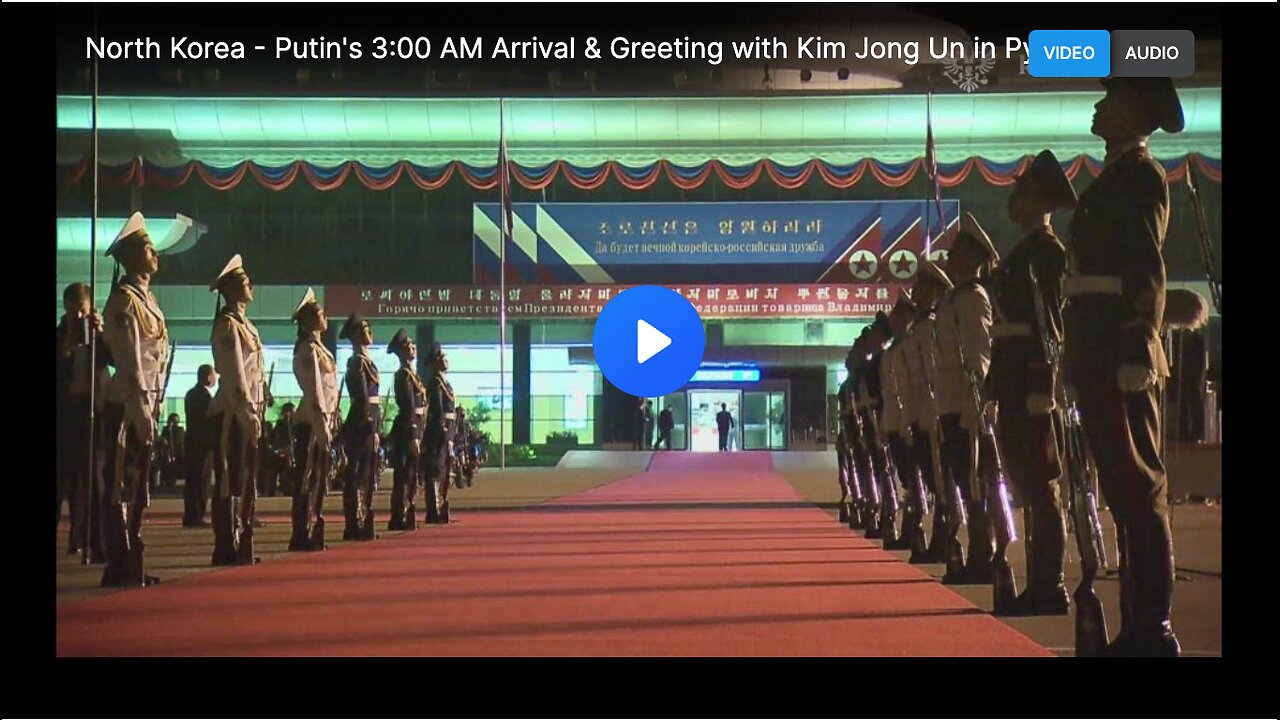 Russian President Vladimir Putin's arrival in Pyongyang