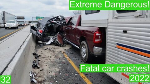 Extreme Dangerous! Fatal car crashes 32- 2022