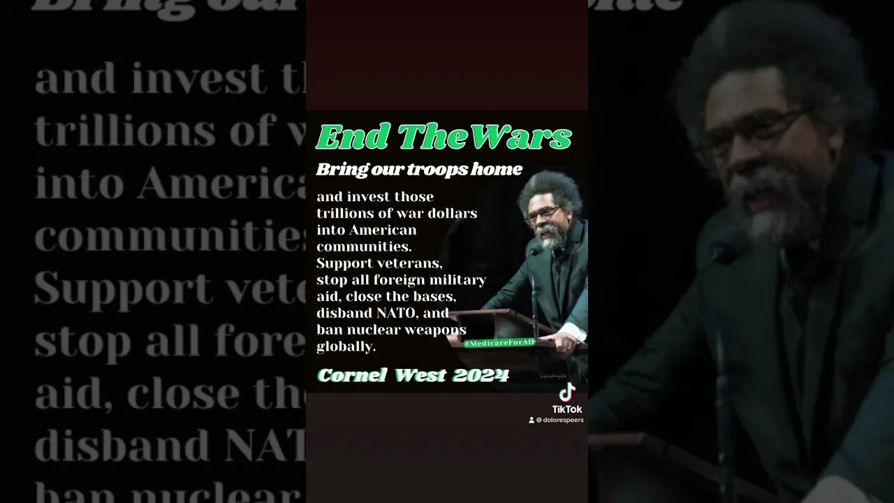 #CornelWest #Election2024 #EndWar #EndTheWars #Politics #PoliticalNews #USA