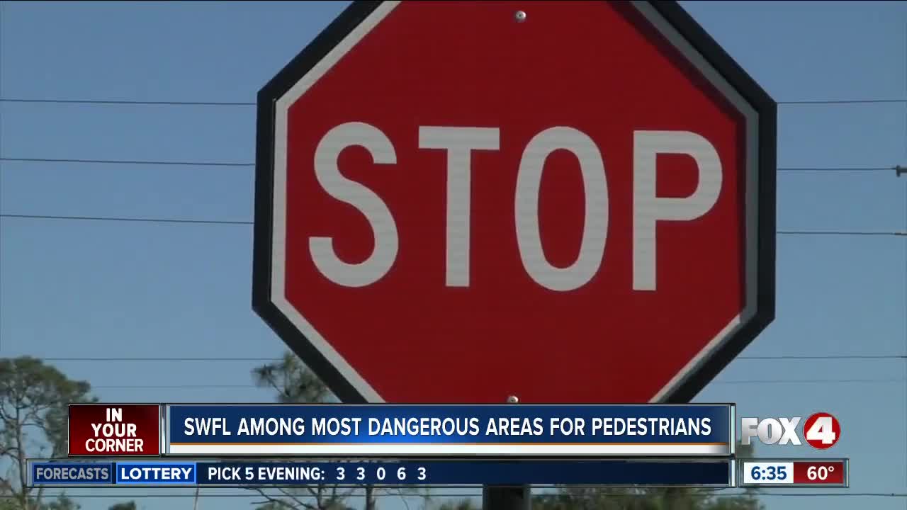 Southwest Florida among most dangerous metro areas for pedestrians