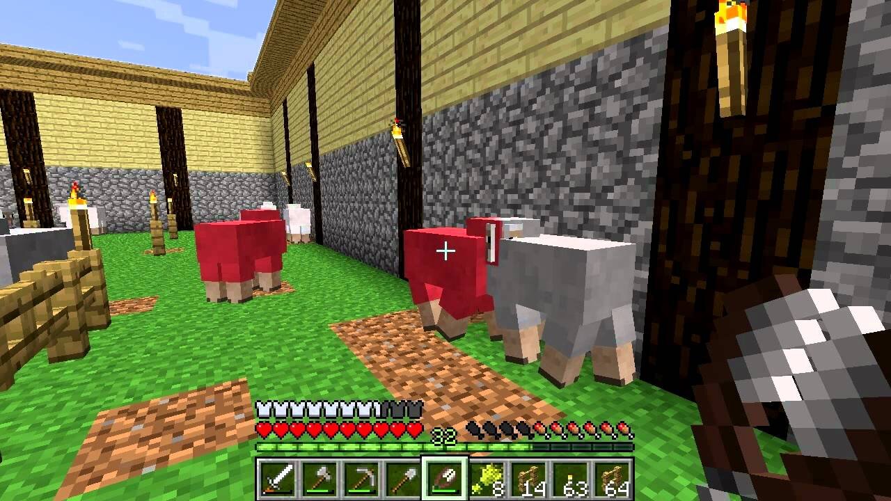 Let's Play Minecraft part 8 - Wool Farm and Main Base Ideas [survival]