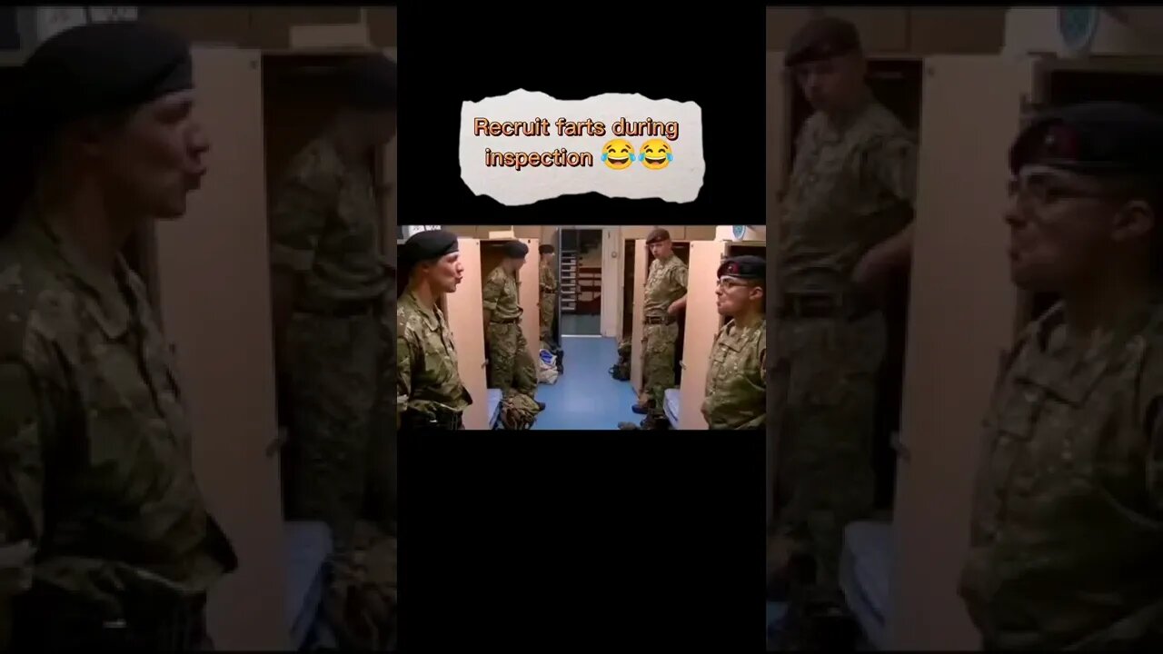 military recruit farts during inspection #military #reels #viralvideo #video #recruitment