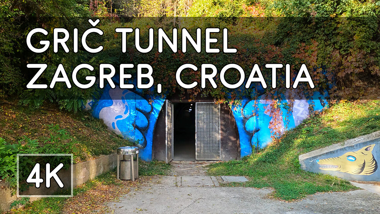 Walking Tour: Grič Tunnel - Zagreb, Croatia - 4K UHD