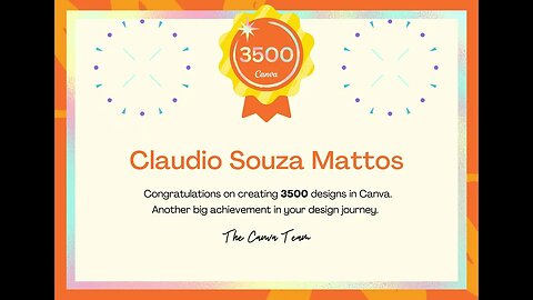 Canva 3500 Design Milestone Badge