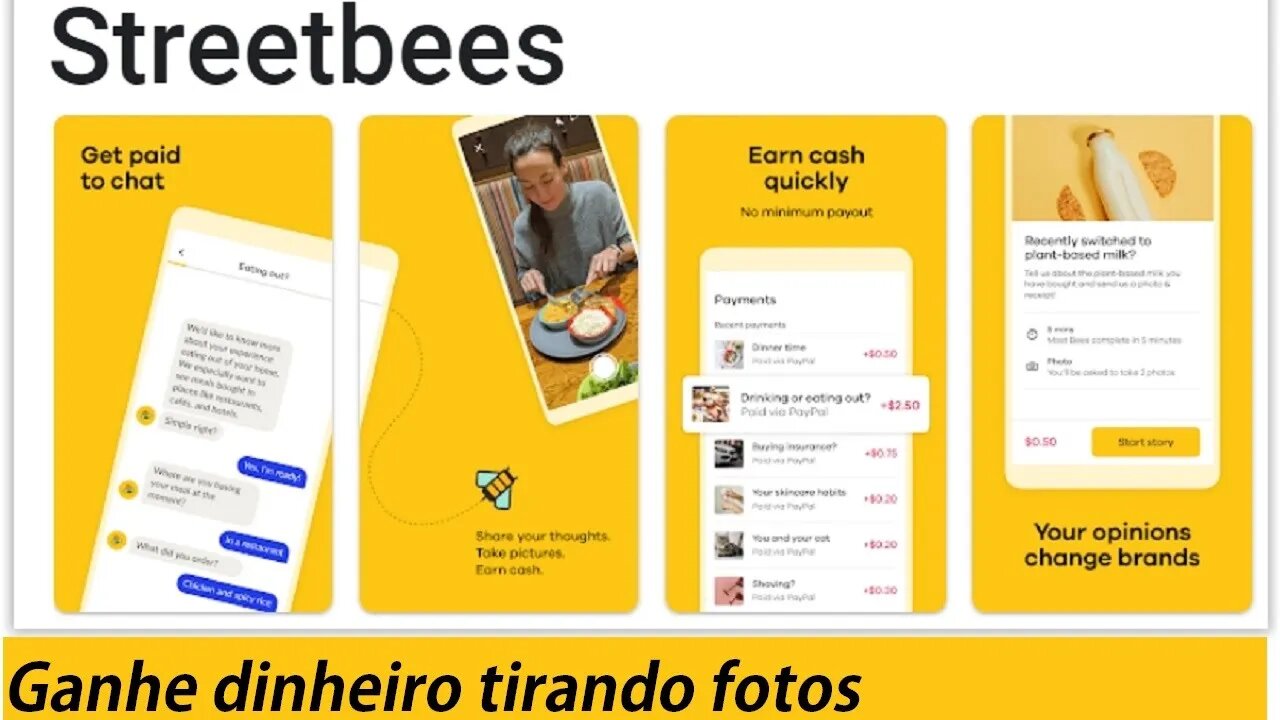 Seja pago para tirar fotos do seu dia a dia StreetBee