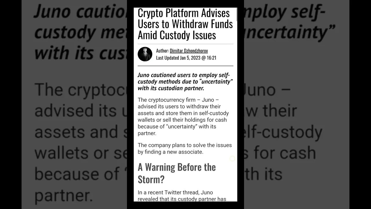 Crypto News Today | Crypto Platform Advises Users to Withdraw Funds | Crypto Mash |