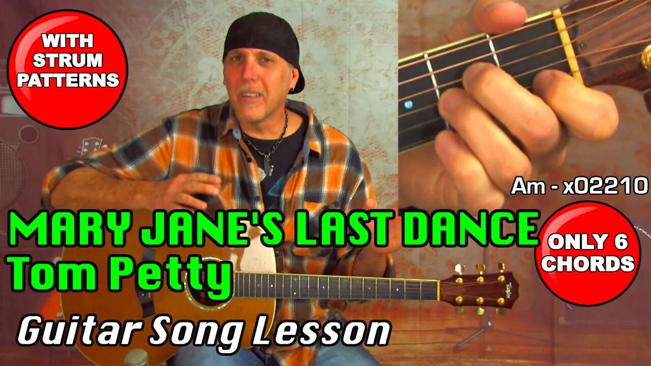 Acoustic Guitar song lesson learn Mary Jane's Last Dance by Tom Petty