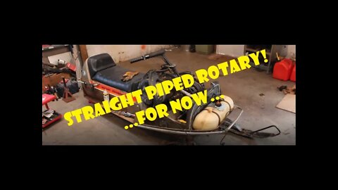 OMC Rotary Snowmobile Part 2! Cleaning out the fuel system, routing the exhaust and firing it up!