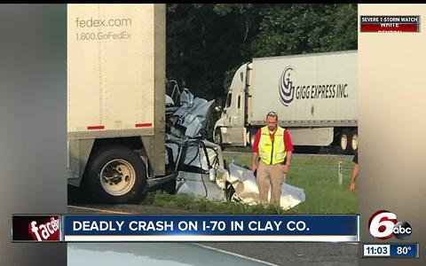 One person killed in I-70 crash in Clay County
