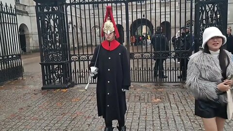 The kings guard makes way for the police horse's #horseguardsparade