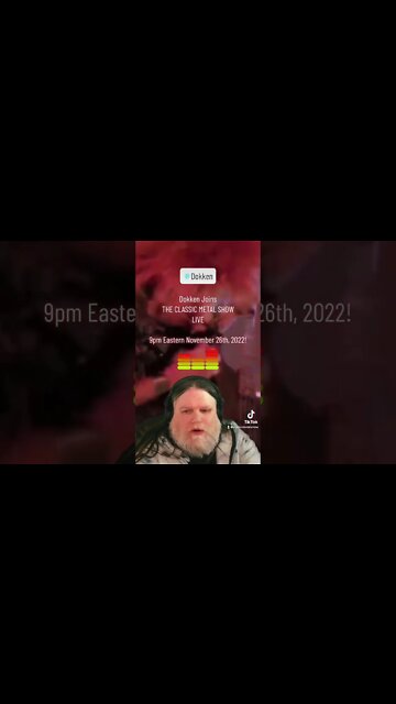 Don Dokken joins THE CLASSIC METAL SHOW live Saturday 11/26/22. 9pm www.theclassicmetalshow.com.