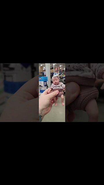 Shopping with Mini Silicone Fake Realistic Baby #shorts