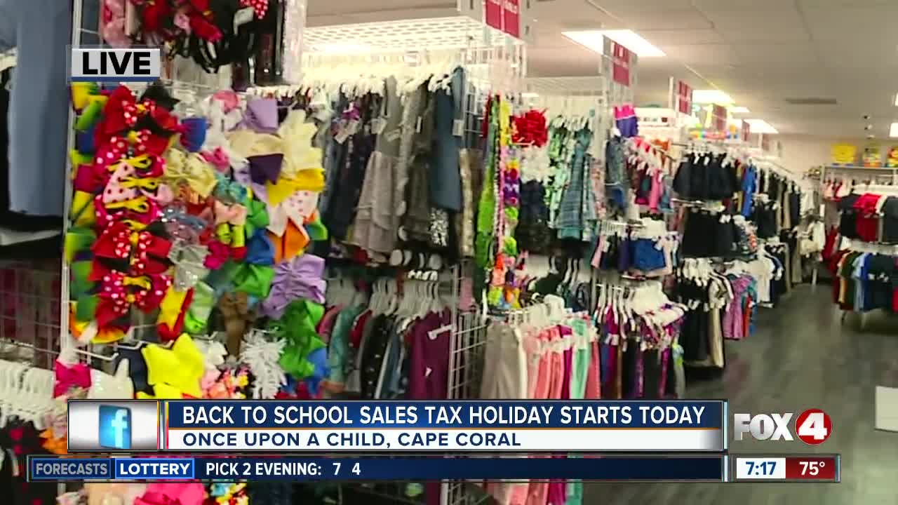 Back to school sales tax holiday starts today