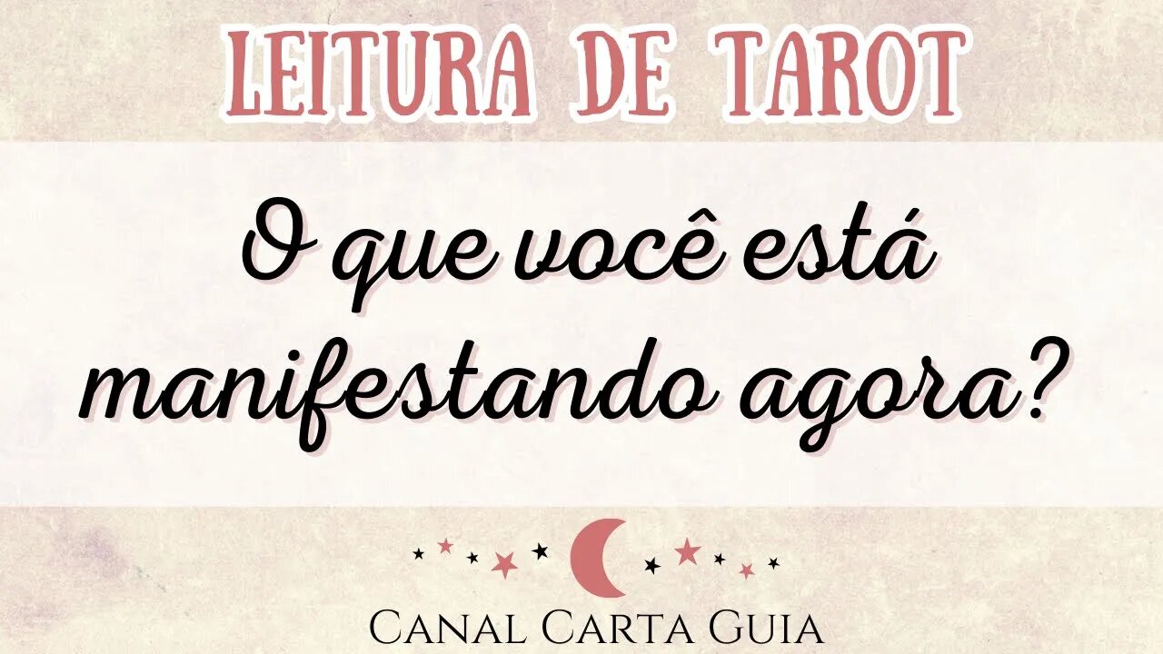 O QUE VOCÊ ESTÁ MANIFESTANDO NESSE MOMENTO? PROFISSÃO, AMOR E AUTODESENVOLVIMENTO COM O TAROT 🌟