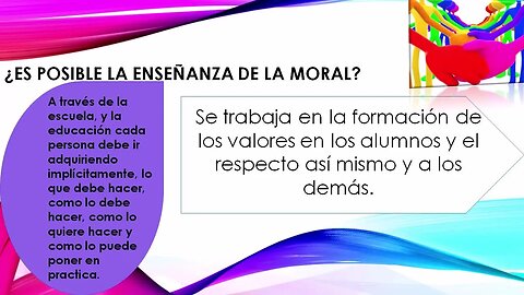 Taller ¿Es posible la enseñanza en valores?
