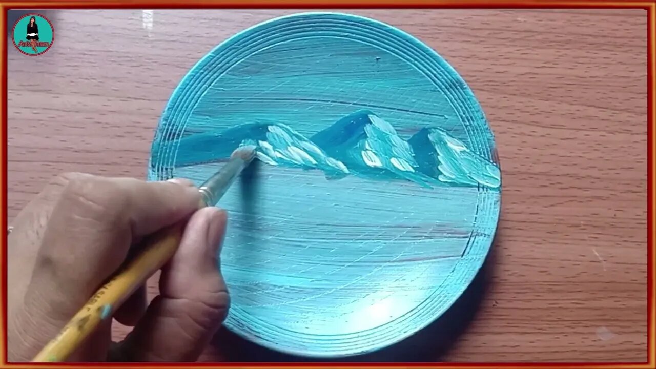 Beautiful Lake Scenery Painting Acrylic Paints Arts Time 1