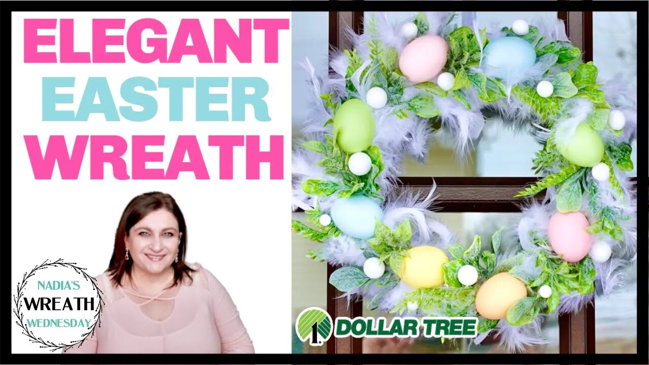 HIGH END DOLLAR TREE ELEGANT EASTER WREATH | MODERN DOLLAR TREE FEATHER SPRING | Wreath Wednesday