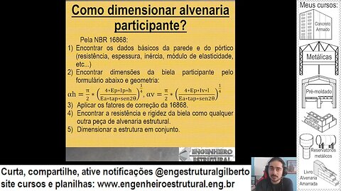 Alvenaria participante Como parede reduz armadura de pórticos #engestrutural