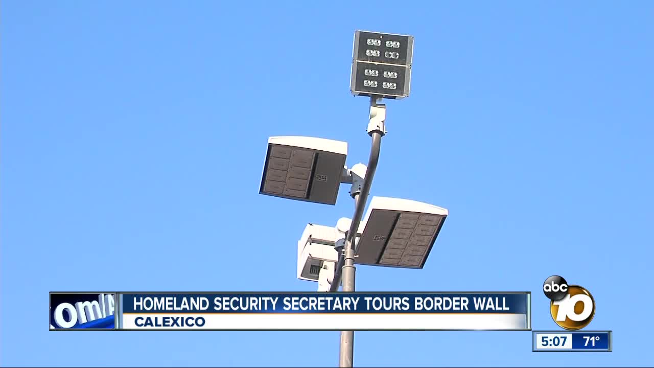 Homeland Security Secretary tours border wall