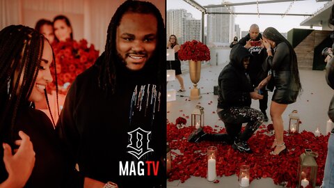 Tee Grizzley Proposes To "BM" Myeisha In Extravagant Rooftop Event! 💍