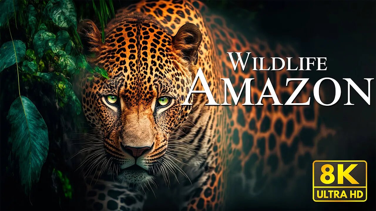 Amazon Wildlife 8K - Wonderful Wildlife Movie With Soothing Music