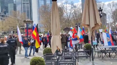 Pro-Russian gathering in Frankfurt, Germany