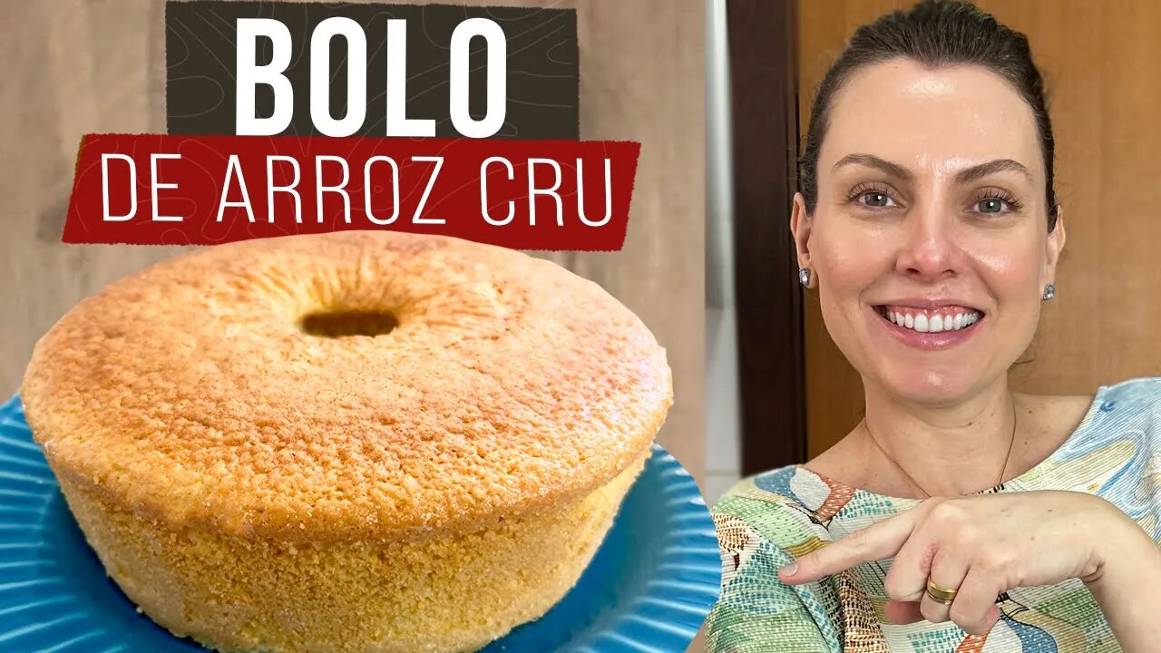 SEM GLÚTEN E SEM LACTOSE - BOLO DE ARROZ CRU O MAIS FOFINHO E GOSTOSO QUE JÁ PROVEI