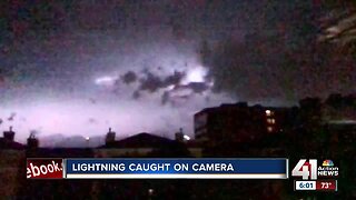 Lightning fills the sky overnight
