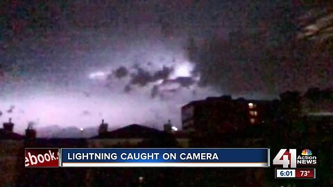 Lightning fills the sky overnight