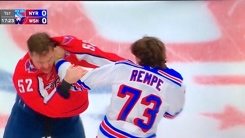 Rangers Matt Rempe vs. Caps Dylan Mcllrath Heavyweights plus AHL fight footage too.