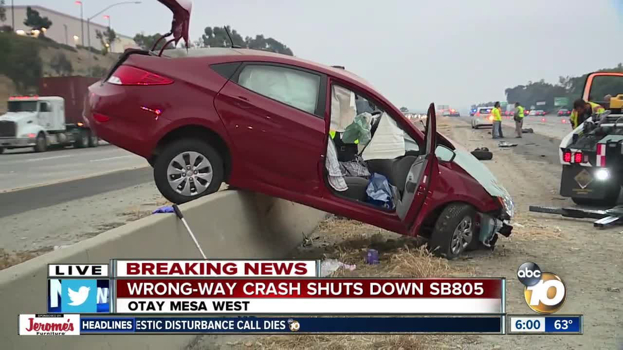 Woman injured in wrong-way crash on I-805