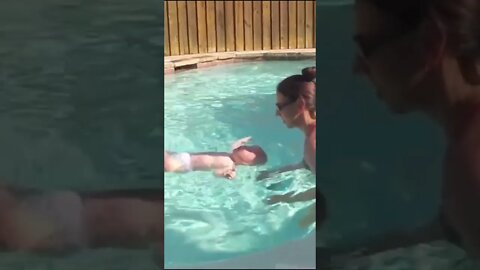 Teaching Baby to Swim Part 1