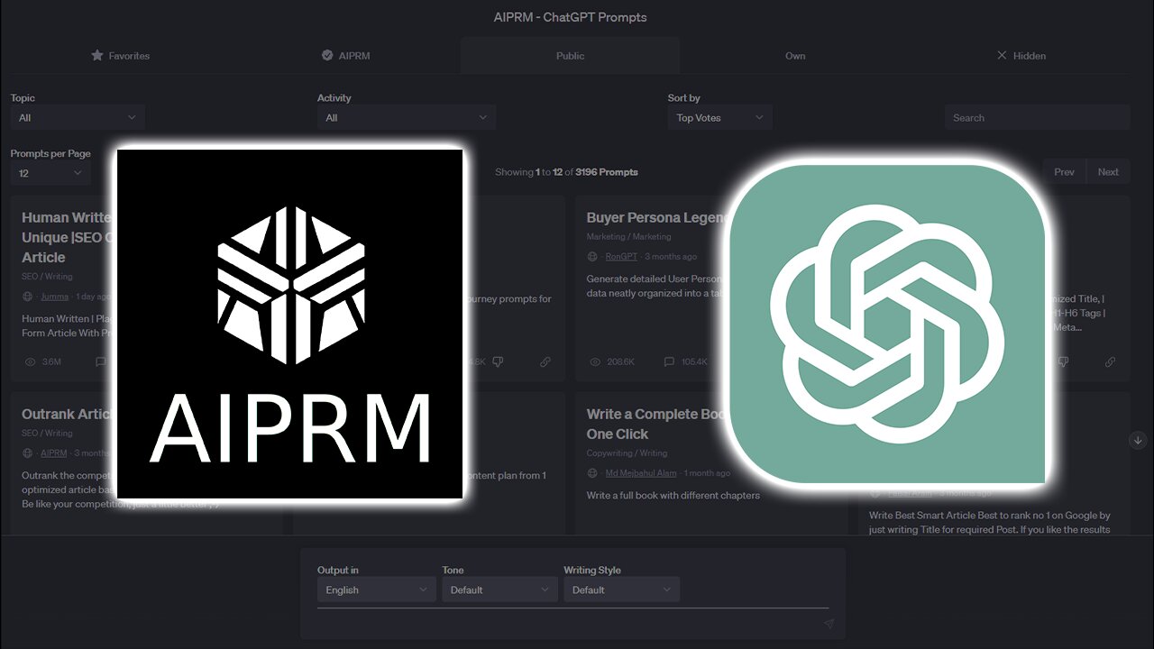 AIPRM for ChatGPT - Get 100s of Free Prompts to Boost Output 🚀