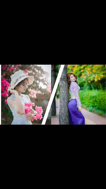 Wearing Skirt in Black and White